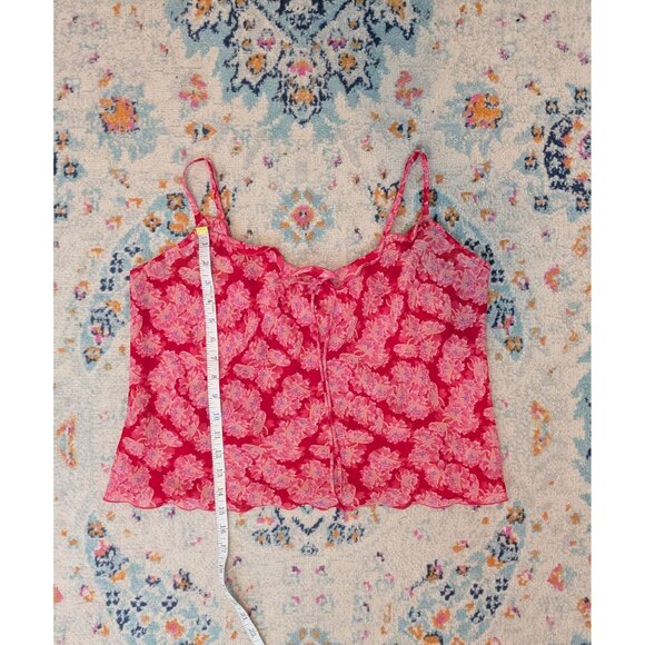 Murano Sleepwear Women's Pink and White Floral Camisole - Large - Picture 6 of 7